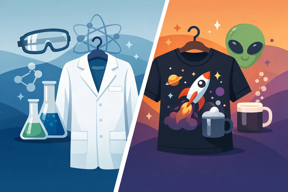 Scientist Apparel Versus Novelty Shirts Compared