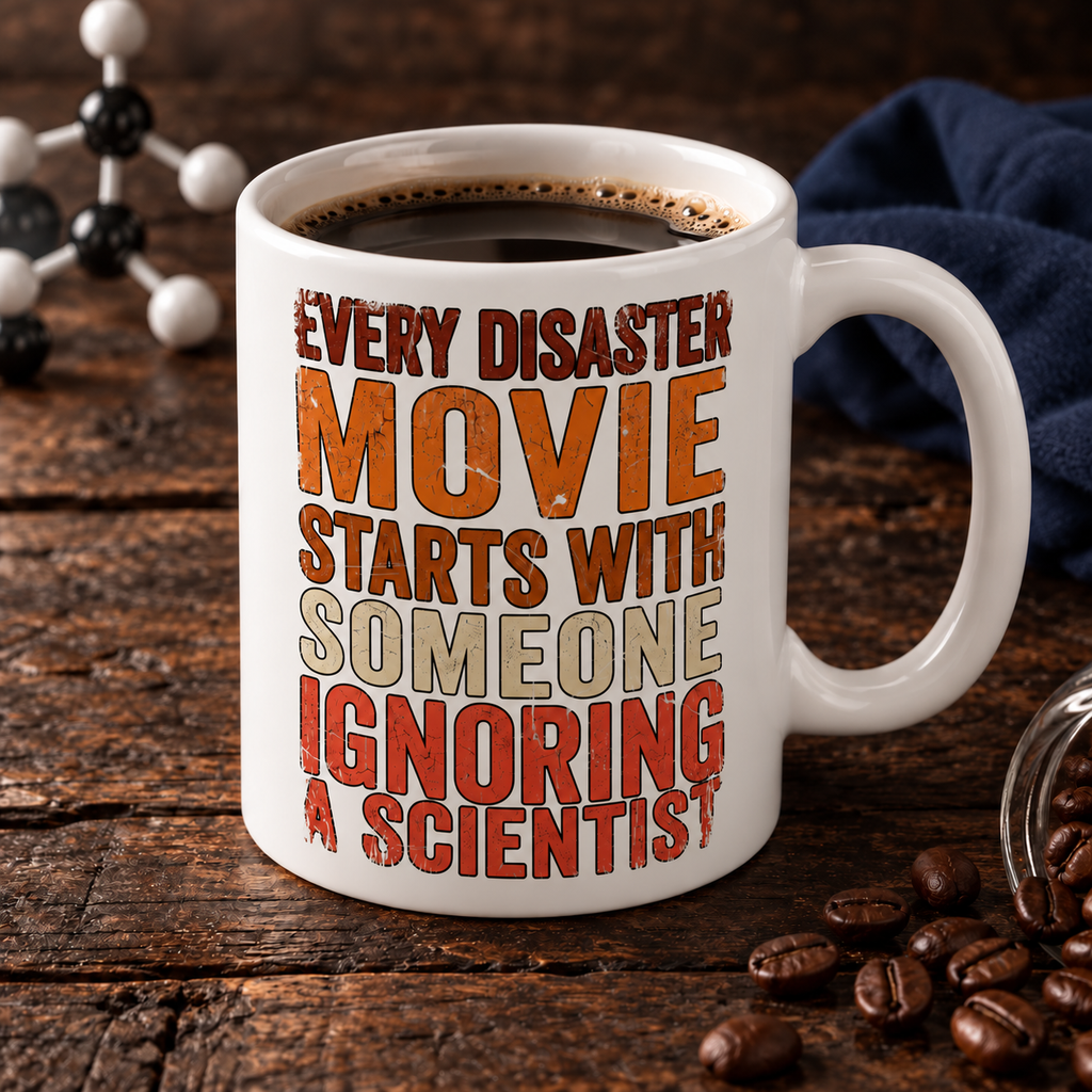 Every Disater Movie Starts with Someone Ignoring a Scientist 11oz Mug