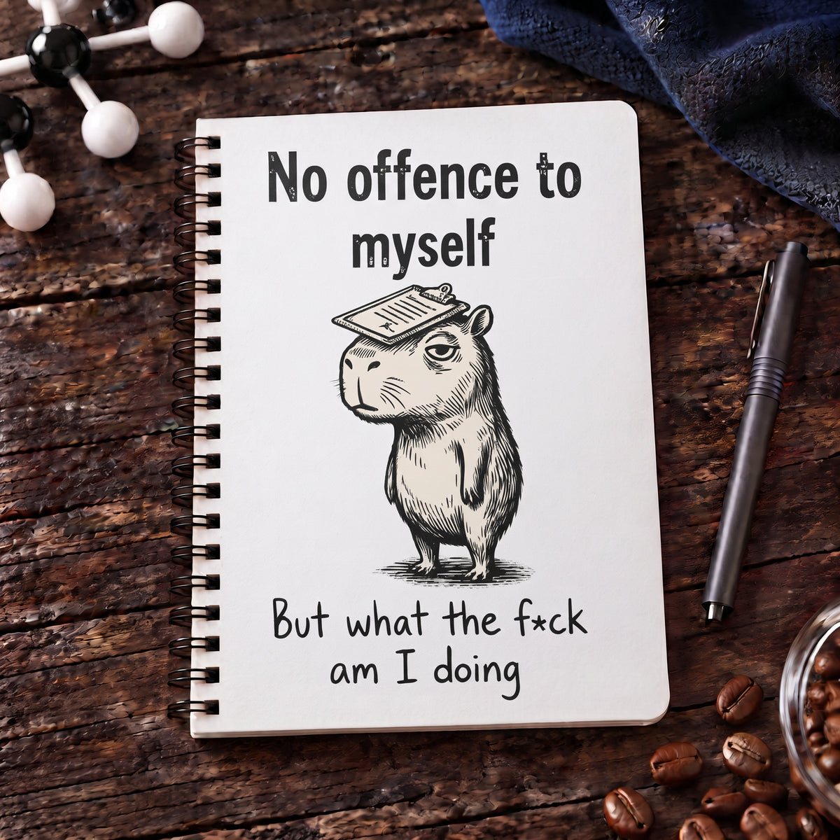 No Offense to Myself But.. A5 Spiral Notebook