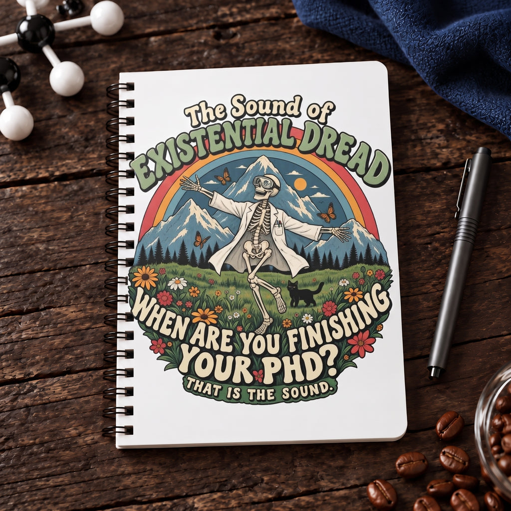 The Sound of Existential Dread A5 Spiral Notebook