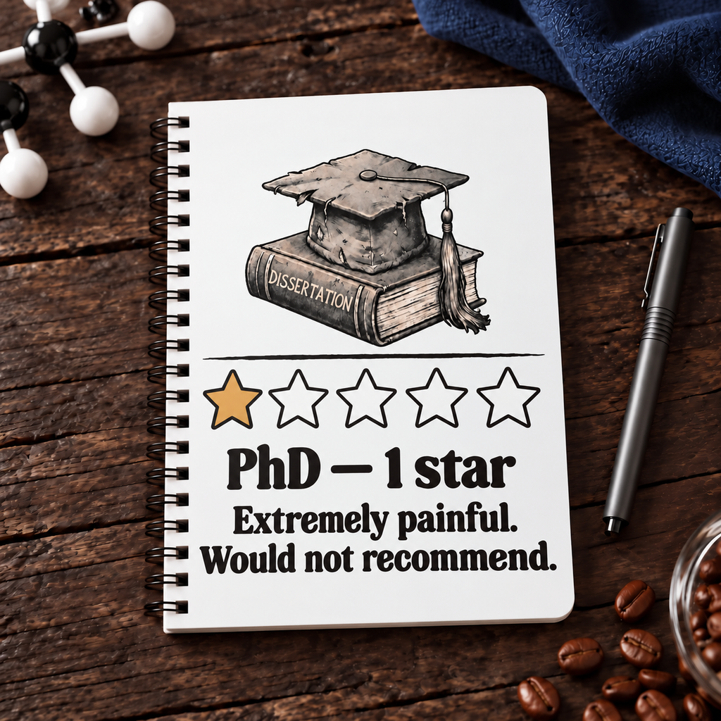 PhD - 1 Star A5 Spiral Journal Notebook