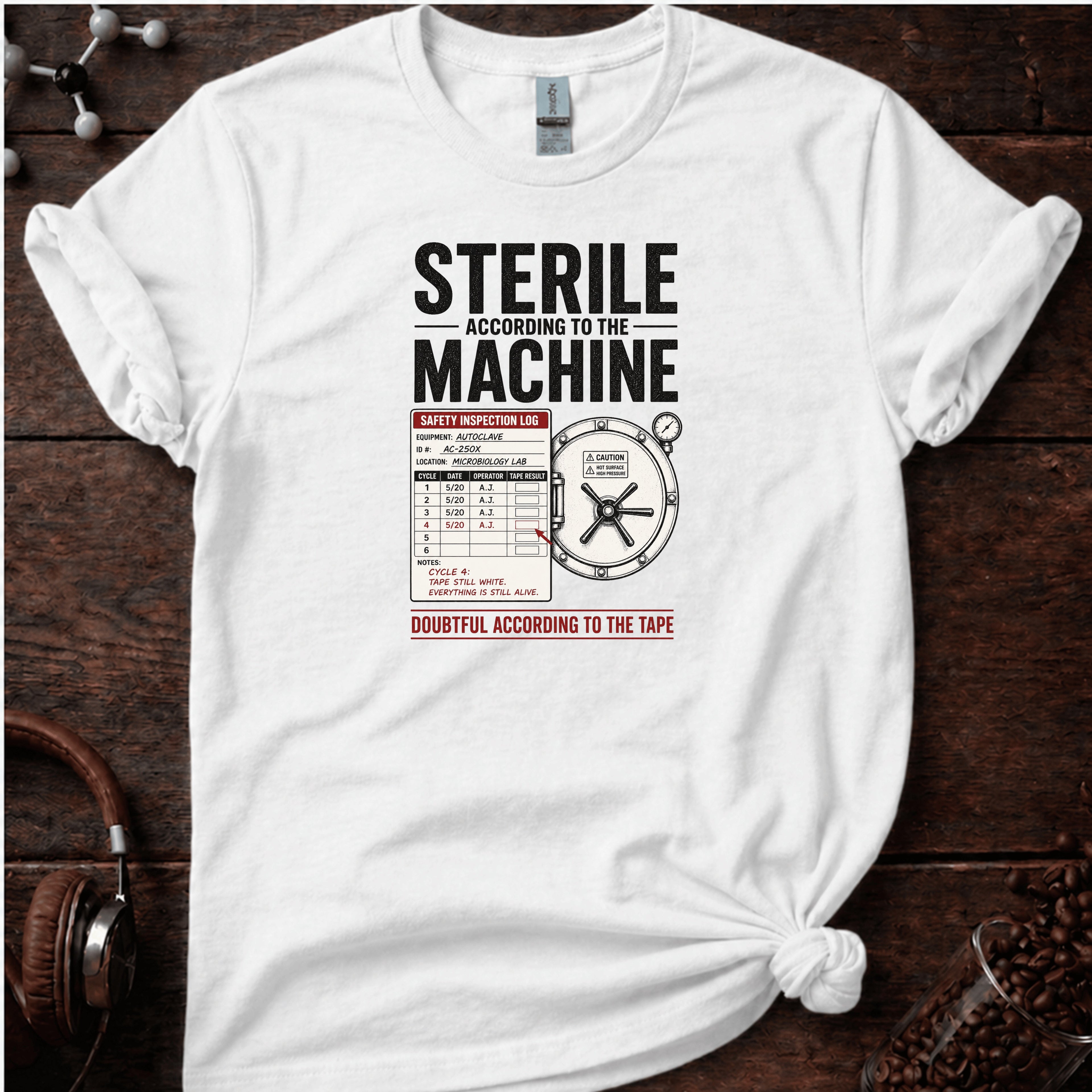 Sterile According to the Machine Tee