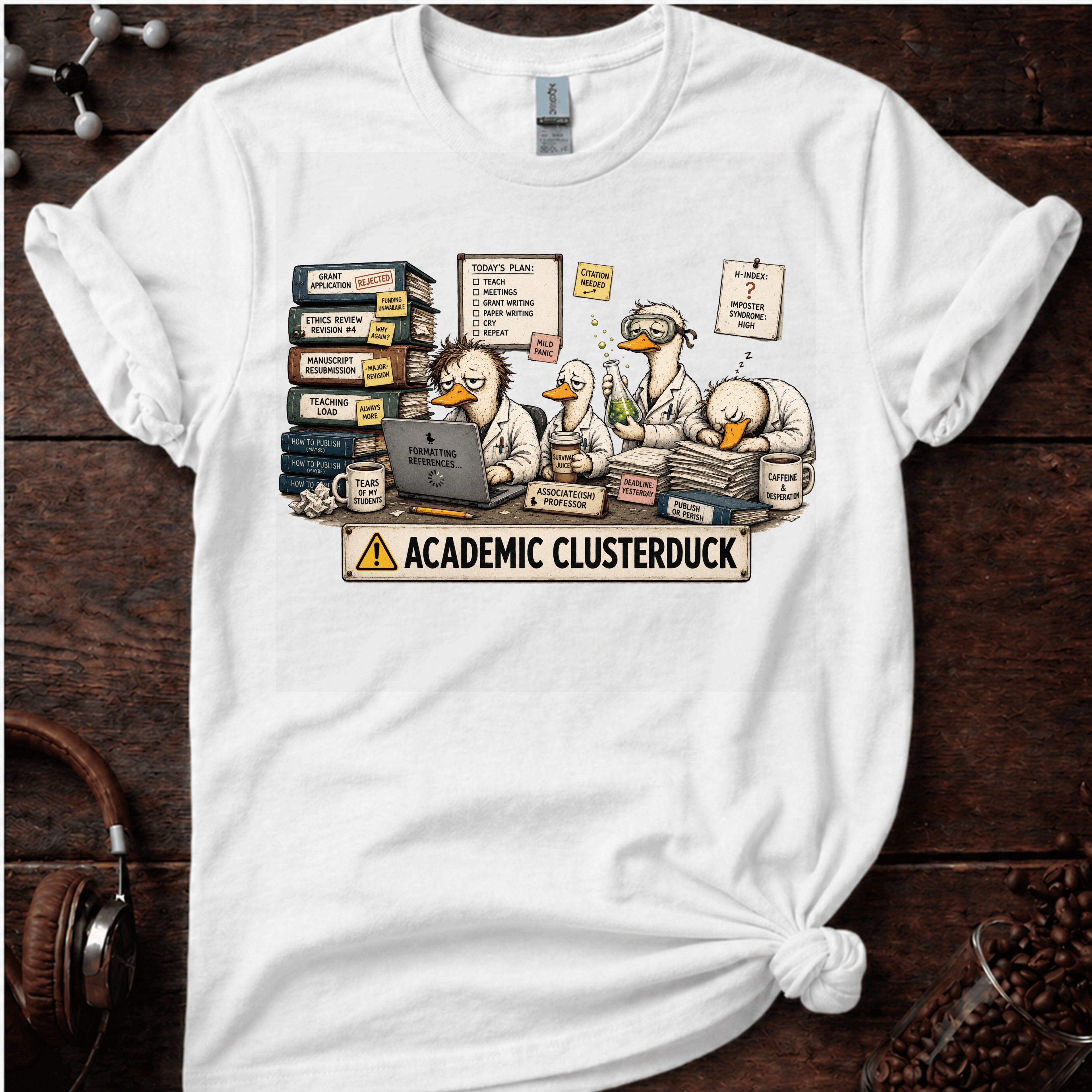 Academic Clusterduck Tee