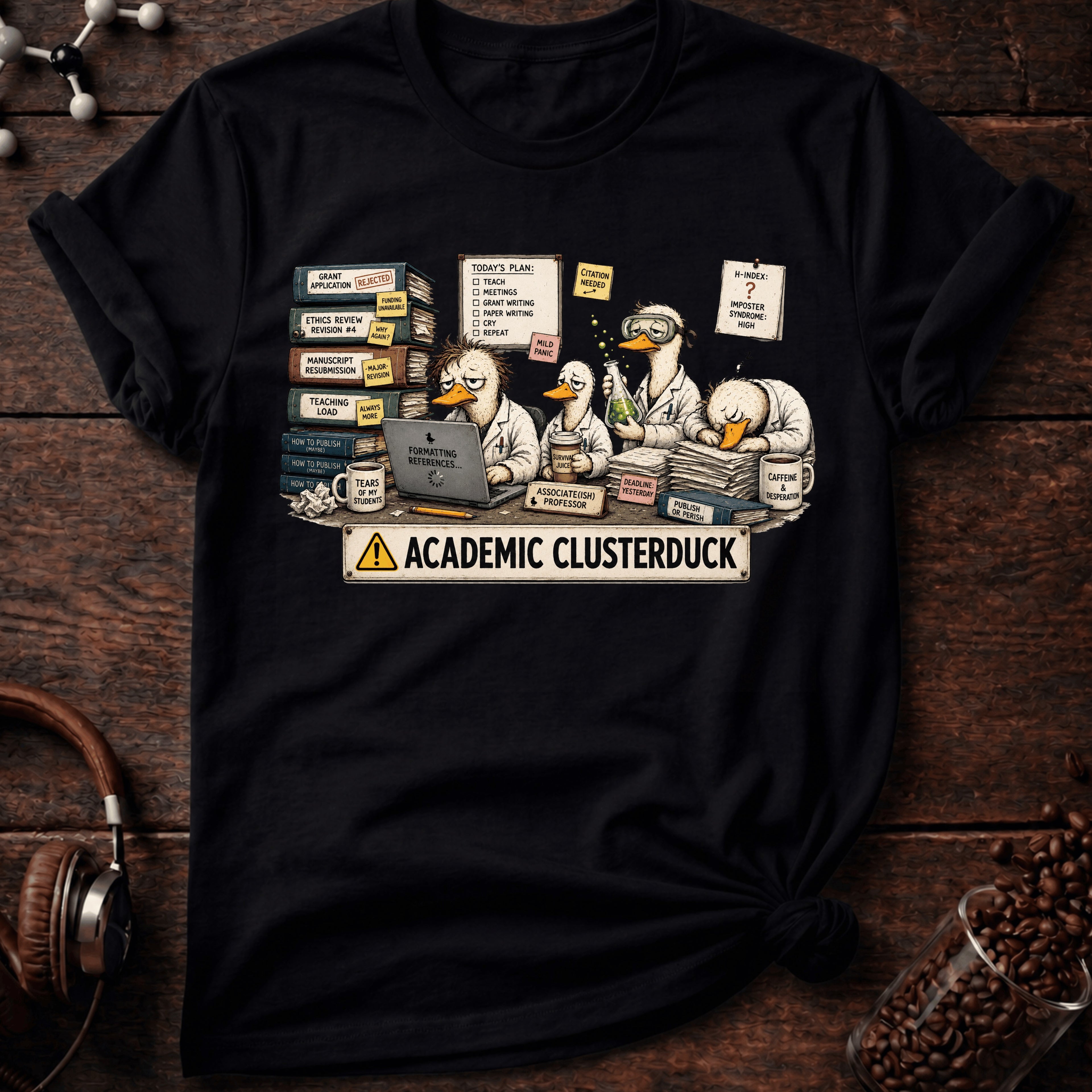 Academic Clusterduck Tee