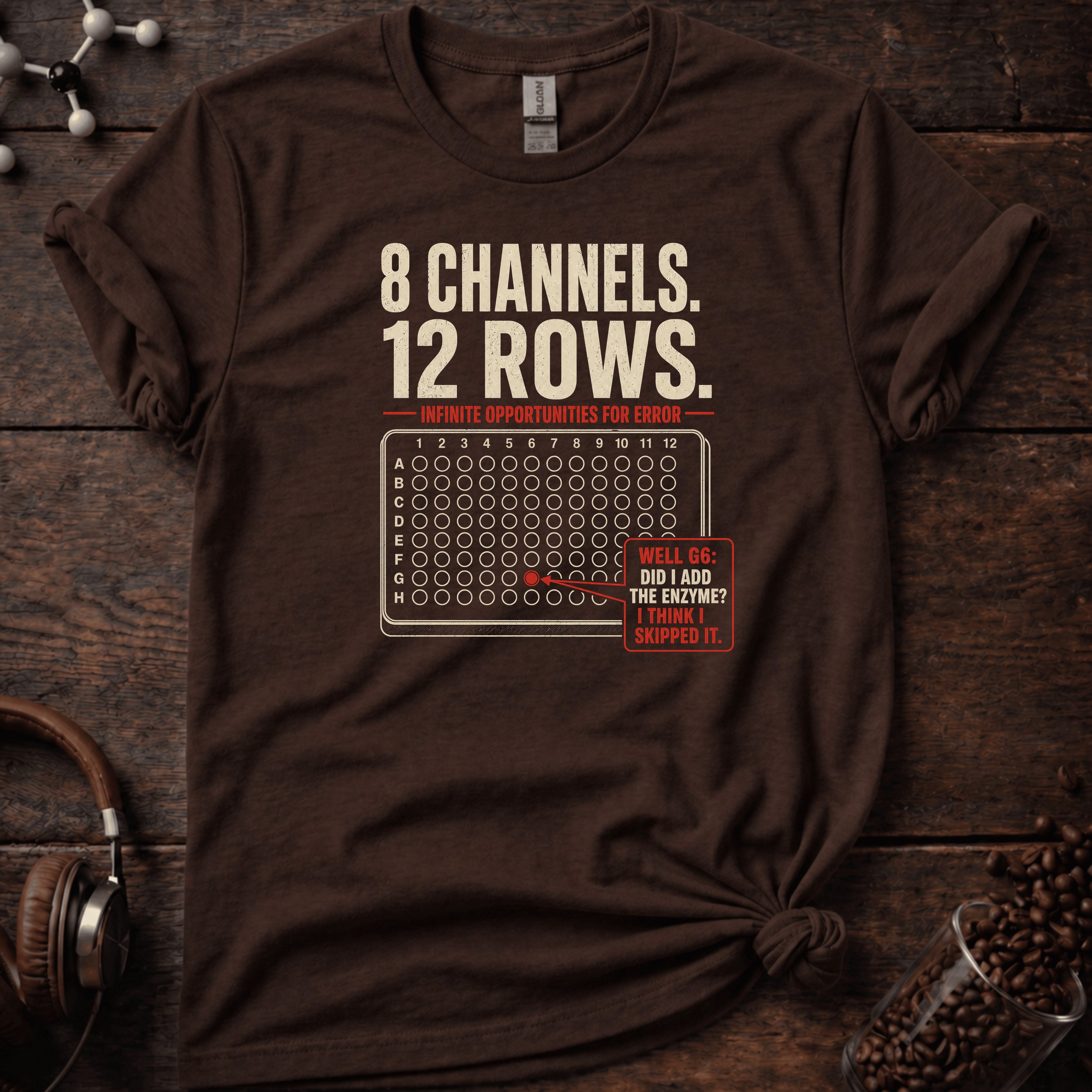8 Channels 12 Rows Tee