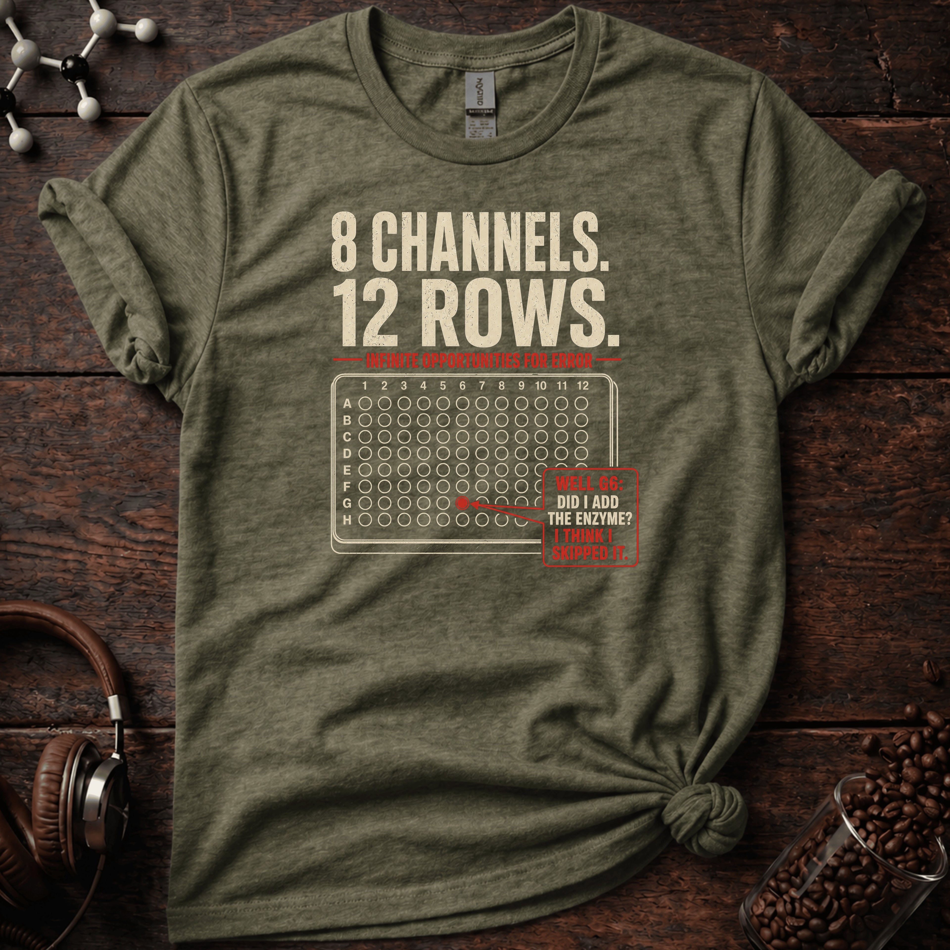8 Channels 12 Rows Tee