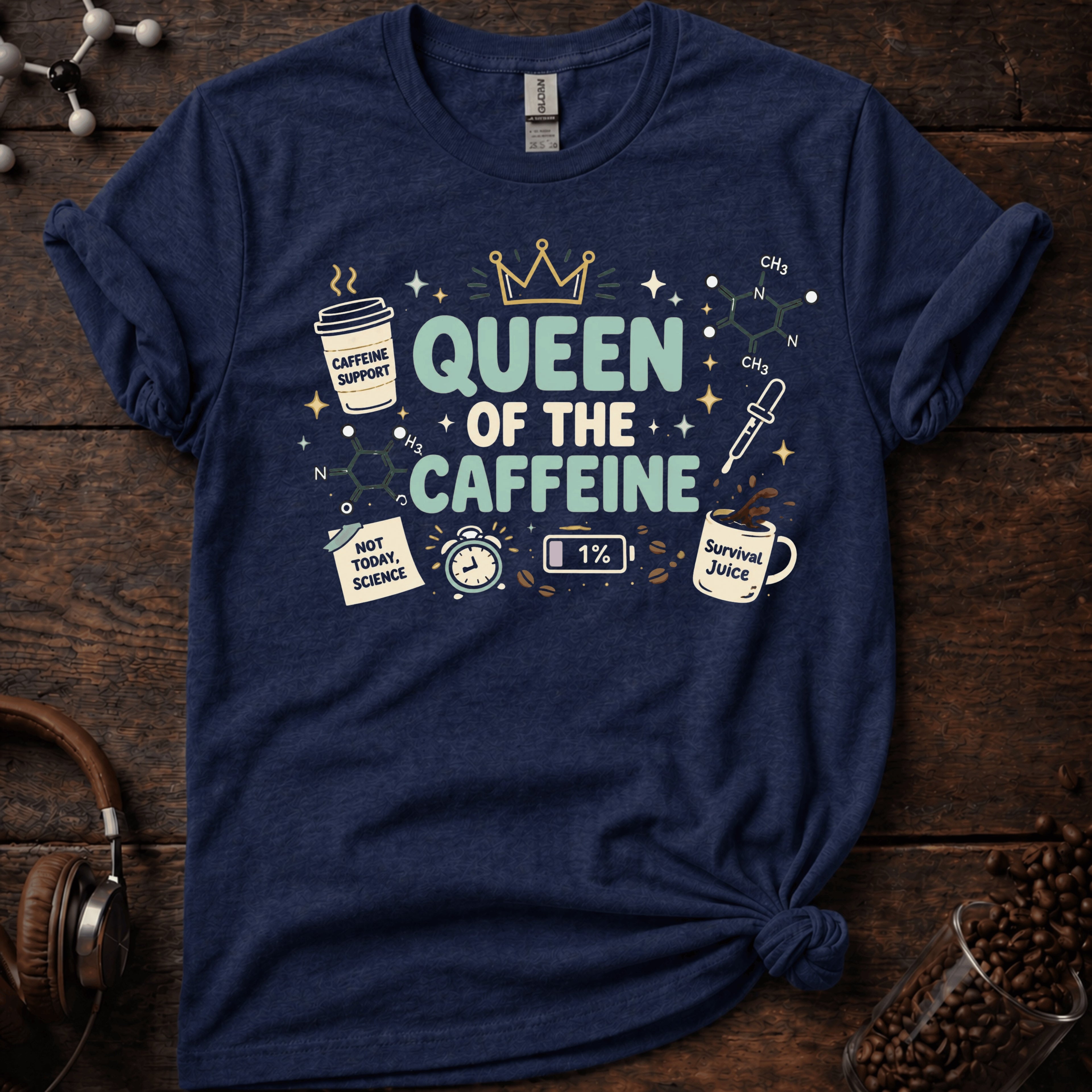 Queen of Caffeine Tee