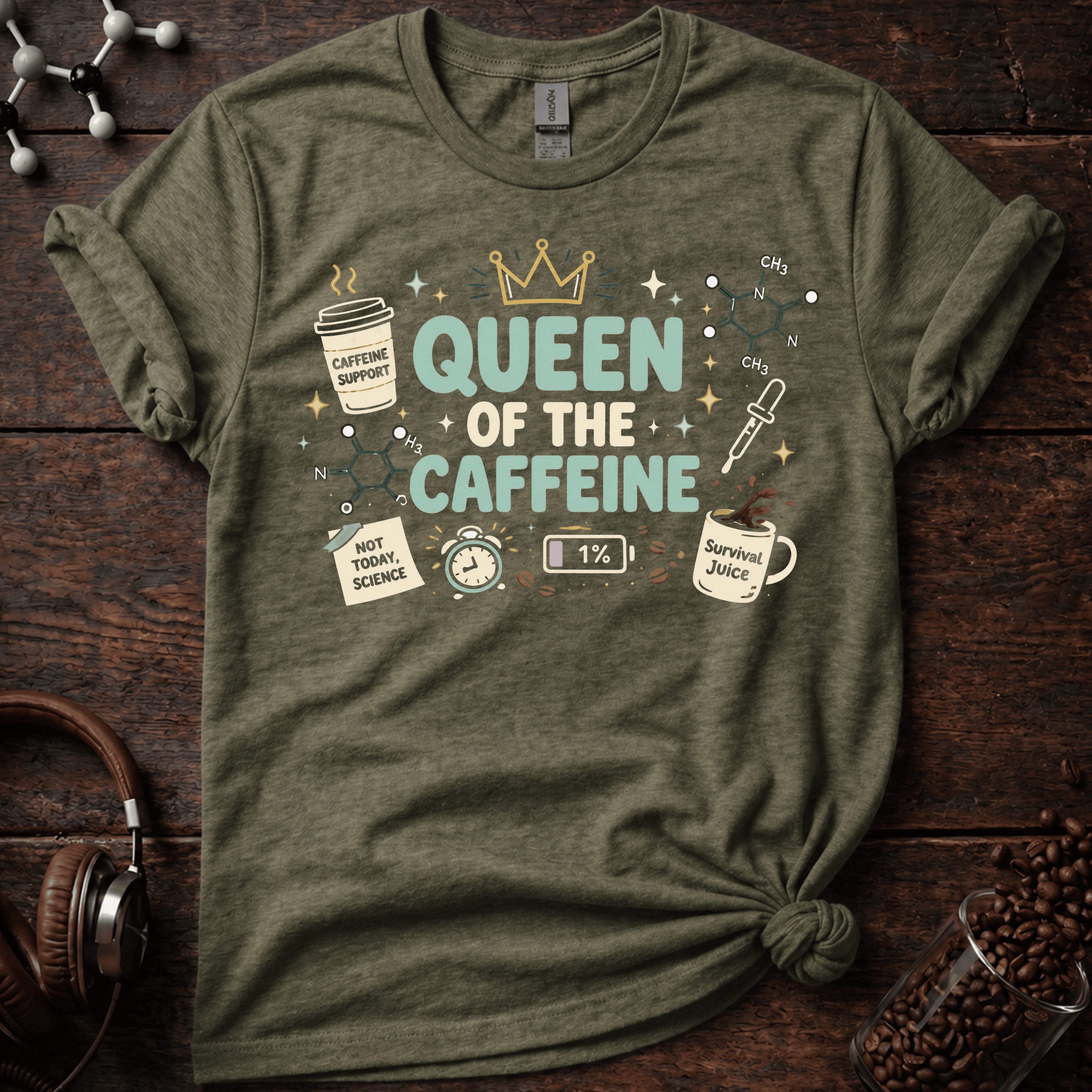 Queen of Caffeine Tee