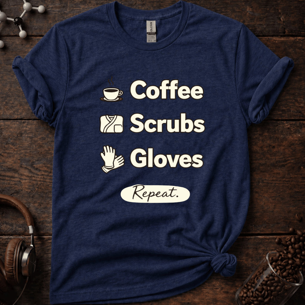 Coffee Scrubs and Gloves Tee