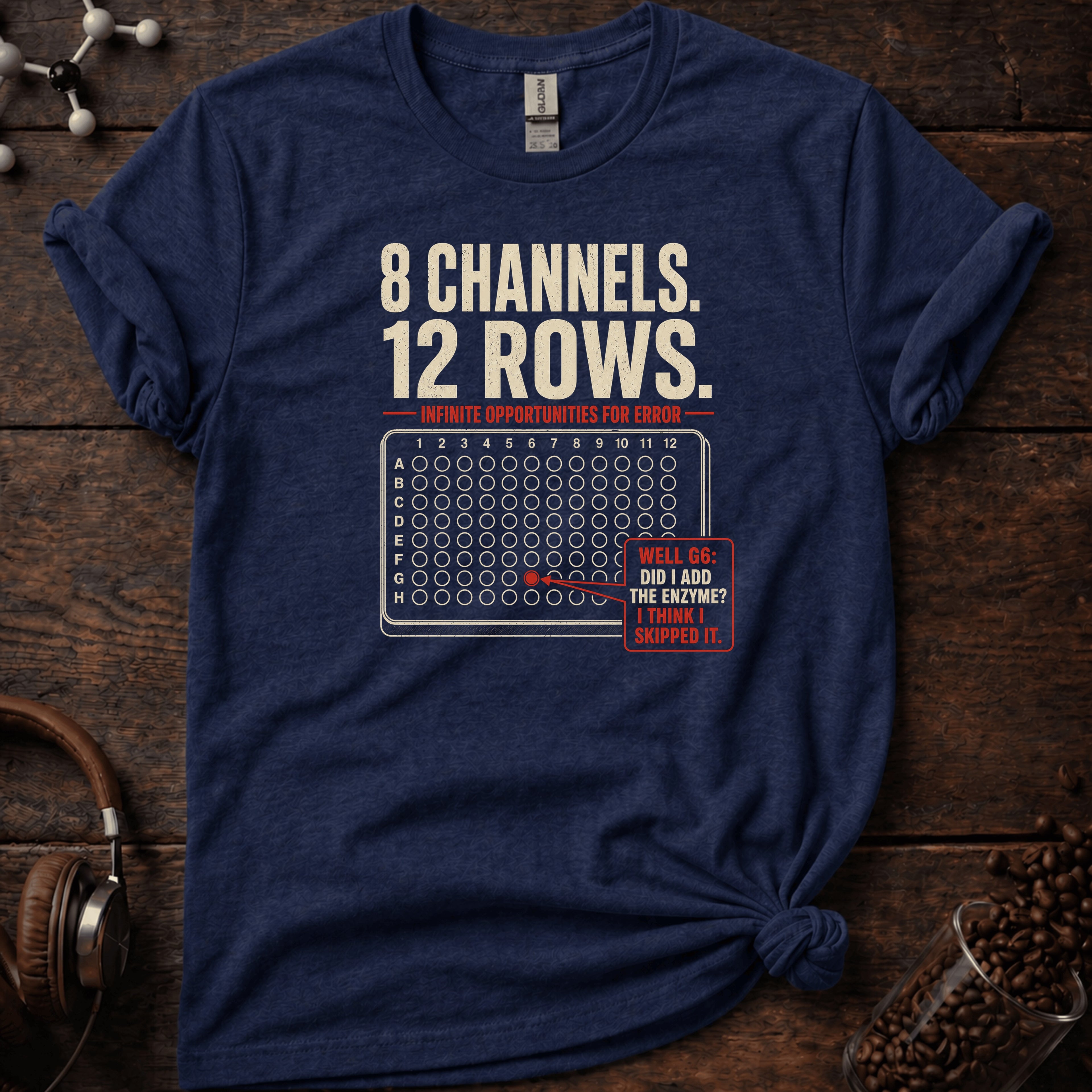 8 Channels 12 Rows Tee